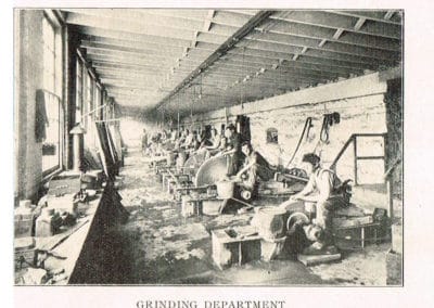 Schatt & Morgan grinding department in the early 20th century