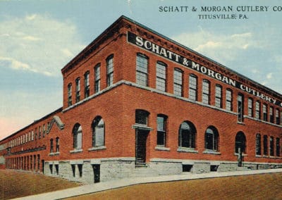 Postcard of the Schatt & Morgan Cutlery factory around 1914