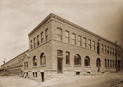 Queen Cutlery and Schatt & Morgan building in Titusville, PA, shortly after completion
